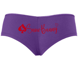 Snow Bunny - Queen of Spades - Purple Boyshort