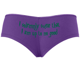 I Solemnly Swear I Am Up To No Good - Purple Boyshort