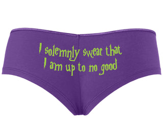 I Solemnly Swear I Am Up To No Good - Purple Boyshort