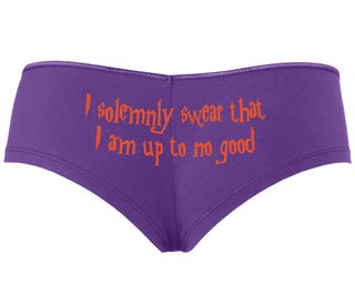 I Solemnly Swear I Am Up To No Good - Purple Boyshort