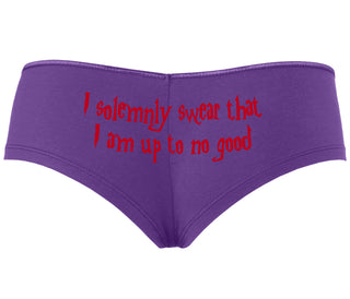 I Solemnly Swear I Am Up To No Good - Purple Boyshort