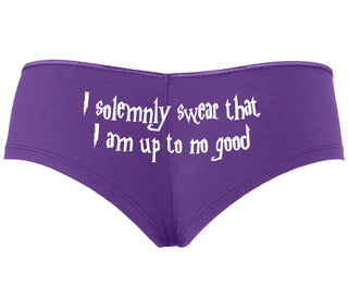 I Solemnly Swear I Am Up To No Good - Purple Boyshort
