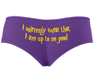 I Solemnly Swear I Am Up To No Good - Purple Boyshort