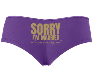 Sorry I'm Married Unless You Have A Huge Cock - Purple Boyshort