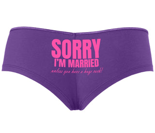 Sorry I'm Married Unless You Have A Huge Cock - Purple Boyshort