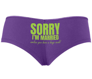 Sorry I'm Married Unless You Have A Huge Cock - Purple Boyshort
