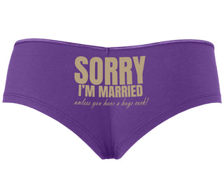 Sorry I'm Married Unless You Have A Huge Cock - Purple Boyshort