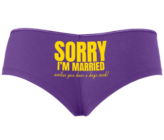 Sorry I'm Married Unless You Have A Huge Cock - Purple Boyshort