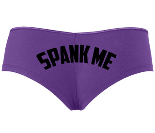 Spank Me - Bold Design - Purple Boyshort