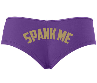 Spank Me - Bold Design - Purple Boyshort