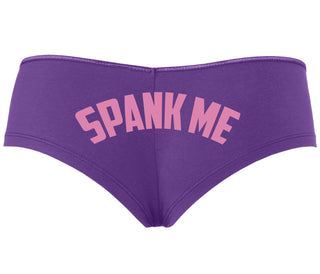 Spank Me - Bold Design - Purple Boyshort