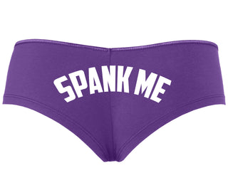 Spank Me - Bold Design - Purple Boyshort