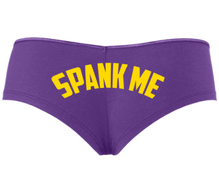 Spank Me - Bold Design - Purple Boyshort