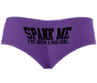 Spank Me I've Been A Bad Girl - Purple Boyshort