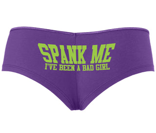 Spank Me I've Been A Bad Girl - Purple Boyshort