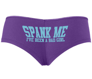 Spank Me I've Been A Bad Girl - Purple Boyshort