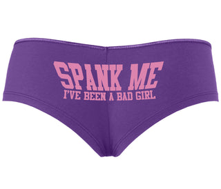 Spank Me I've Been A Bad Girl - Purple Boyshort
