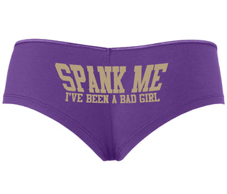 Spank Me I've Been A Bad Girl - Purple Boyshort