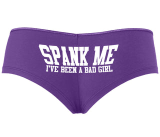 Spank Me I've Been A Bad Girl - Purple Boyshort