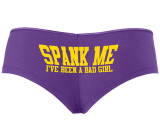 Spank Me I've Been A Bad Girl - Purple Boyshort