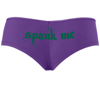 Spank Me - Goth Font - Purple Boyshort