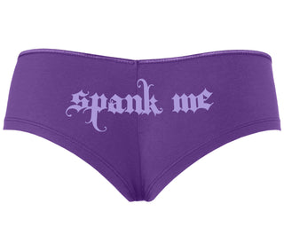 Spank Me - Goth Font - Purple Boyshort