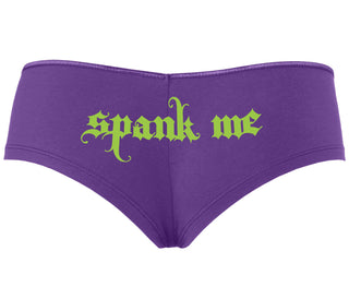 Spank Me - Goth Font - Purple Boyshort