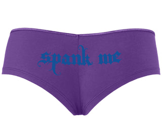 Spank Me - Goth Font - Purple Boyshort