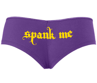 Spank Me - Goth Font - Purple Boyshort