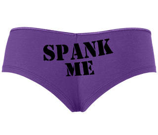 Spank Me. Stencil Design - Purple Boyshort