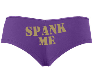 Spank Me. Stencil Design - Purple Boyshort