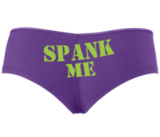 Spank Me. Stencil Design - Purple Boyshort