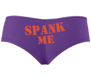 Spank Me. Stencil Design - Purple Boyshort