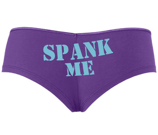 Spank Me. Stencil Design - Purple Boyshort