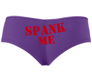 Spank Me. Stencil Design - Purple Boyshort