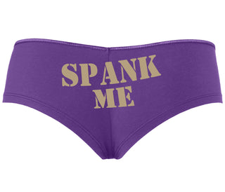 Spank Me. Stencil Design - Purple Boyshort