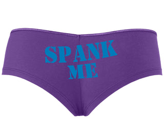 Spank Me. Stencil Design - Purple Boyshort