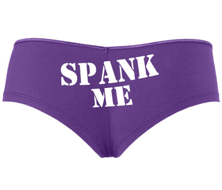 Spank Me. Stencil Design - Purple Boyshort