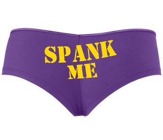 Spank Me. Stencil Design - Purple Boyshort