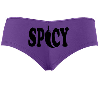 Spicy - Cute Pepper Logo - Purple Boyshort