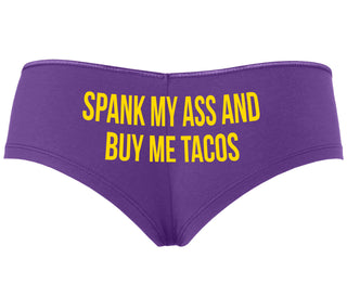 Spank My Ass And Buy Me Tacos - Purple Boyshort