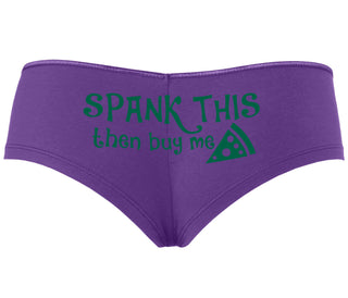 Spank This Ass And Buy Me Pizza - Purple Boyshort