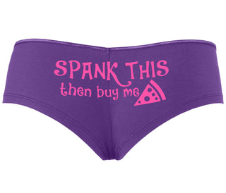 Spank This Ass And Buy Me Pizza - Purple Boyshort