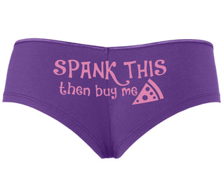 Spank This Ass And Buy Me Pizza - Purple Boyshort