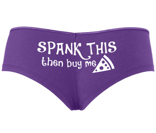 Spank This Ass And Buy Me Pizza - Purple Boyshort