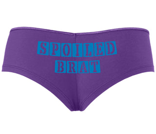 Spoiled Brat - Block Design - Purple Boyshort