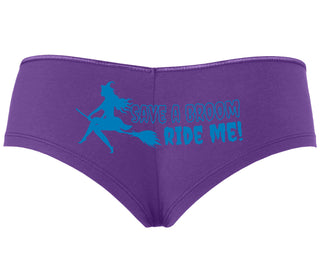 Save A Broom - Ride Me - Witch - Purple Boyshort