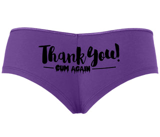 Thank You Cum Again - Purple Boyshort