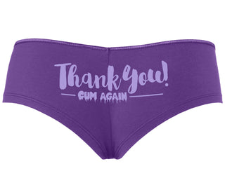 Thank You Cum Again - Purple Boyshort