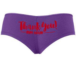 Thank You Cum Again - Purple Boyshort